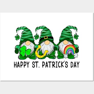 Happy St Patricks Day Gnomes Posters and Art